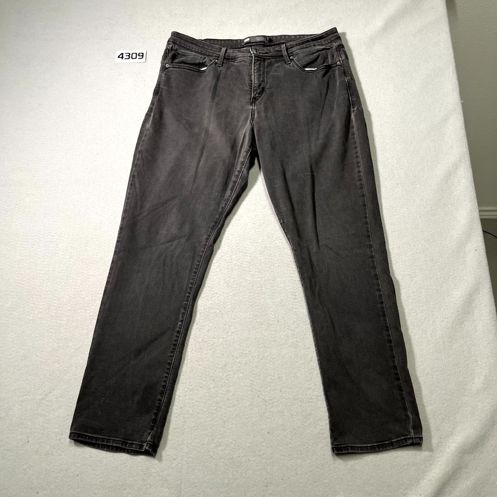 Levi's 512 Perfectly Shaping Skinny Jeans Women 18W Black Denim Cotton Dark Wash